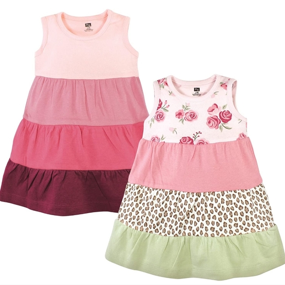 Hudson Baby Other - HB girls' sleeveless cotton summer dresses 2 pack